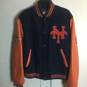 Vintage 1986 NY Mets Mens Varsity Style Jacket